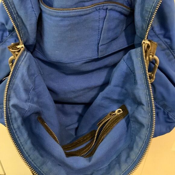 Liebeskind Blue Nylon Handbag With Detachable Leather Strap & Dual Handles - Picture 9 of 13